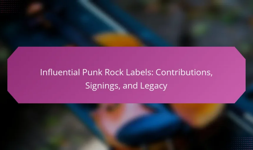 Influential Punk Rock Labels: Contributions, Signings, and Legacy