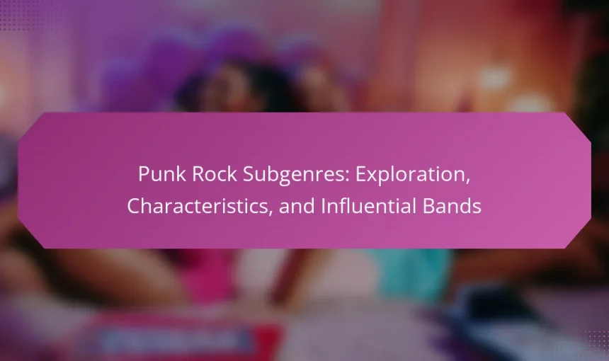Punk Rock Subgenres: Exploration, Characteristics, and Influential Bands