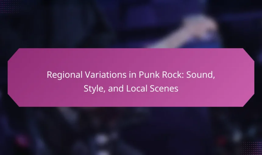 Regional Variations in Punk Rock: Sound, Style, and Local Scenes