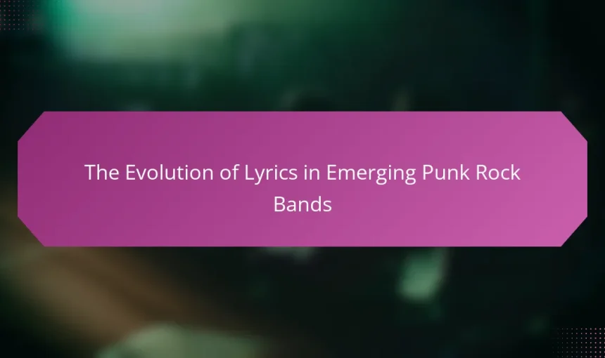 The Evolution of Lyrics in Emerging Punk Rock Bands