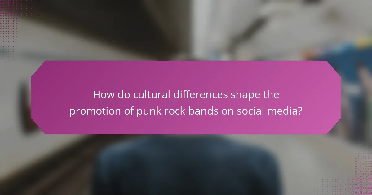 How do cultural differences shape the promotion of punk rock bands on social media?